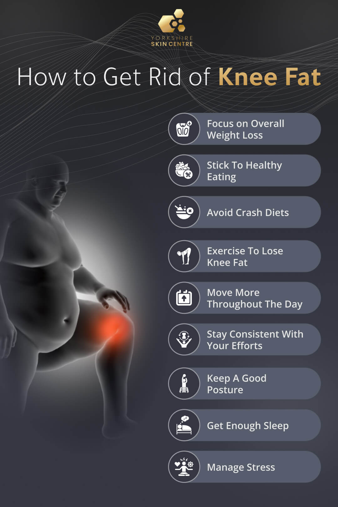 How to get rid of knee fat